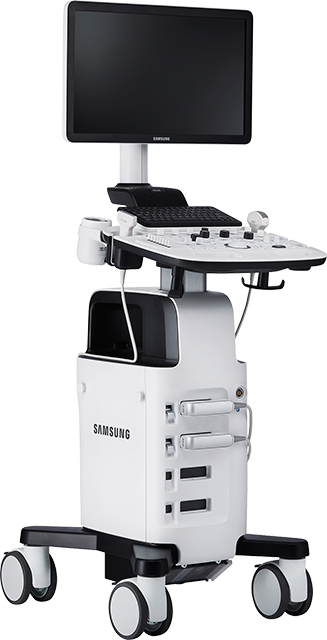 Ecógrafo Samsung HS30 en vista lateral
